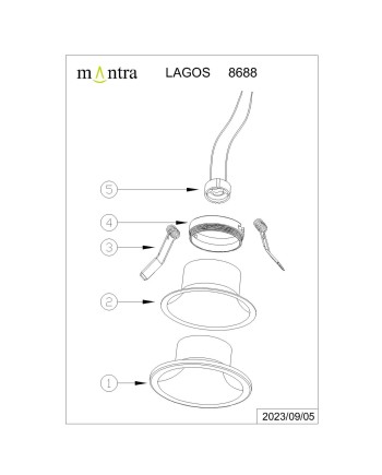 LAGOS * EMPOTRABLE GU10 COMFORT REDONDO BLANCO